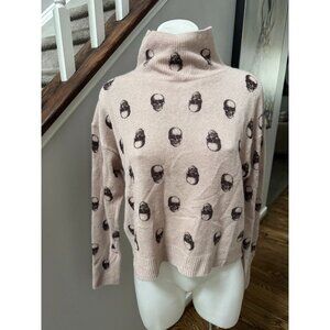 NWT Skull Cashmere Vienna Skull Turtleneck Cashmere Sweater Medium